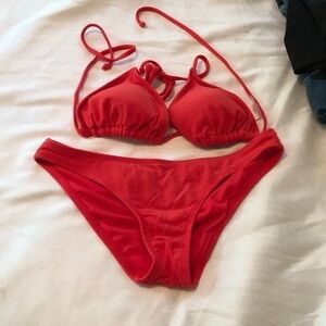 Xhilaration Orange Bikini Set Medium Bottom Large Top